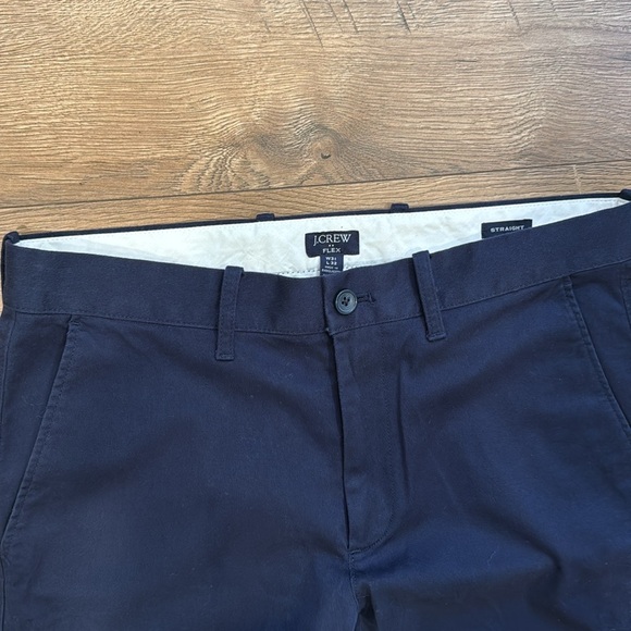NWOT J. Crew Men's Flex Straight Chino Cotton Pants Navy Blue Size W31/L32 - Picture 4 of 6